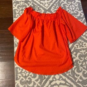 H&M Women’s Cute Orange Blouse Top size Small Great for Pumpkin Patch Fall Pics